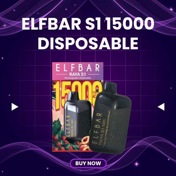 Elfbar S1 15000 Disposable Vape with E-liquid and Battery Screen