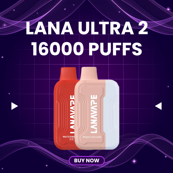 Lana Ultra 2 16000 Puffs disposable vape with HD smart screen
